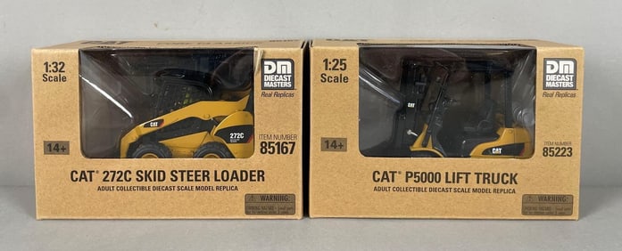 Group of 2 Diecast Masters Core Classics Caterpillar Loaders