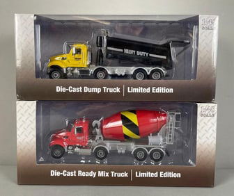 Group of 2 Menards Gold Line Die-Cast Trucks