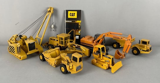 Group of Die-cast Caterpillar Construction Equipment