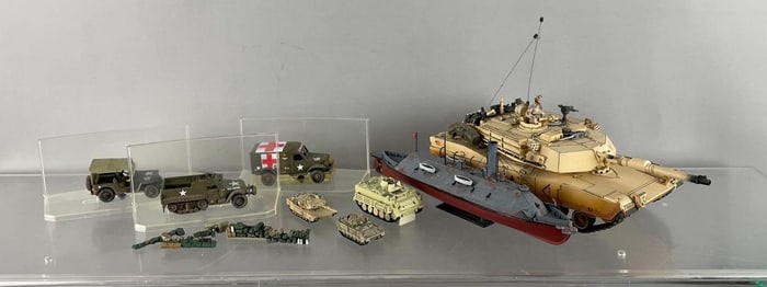 Group of Die-Cast Military Vehicles