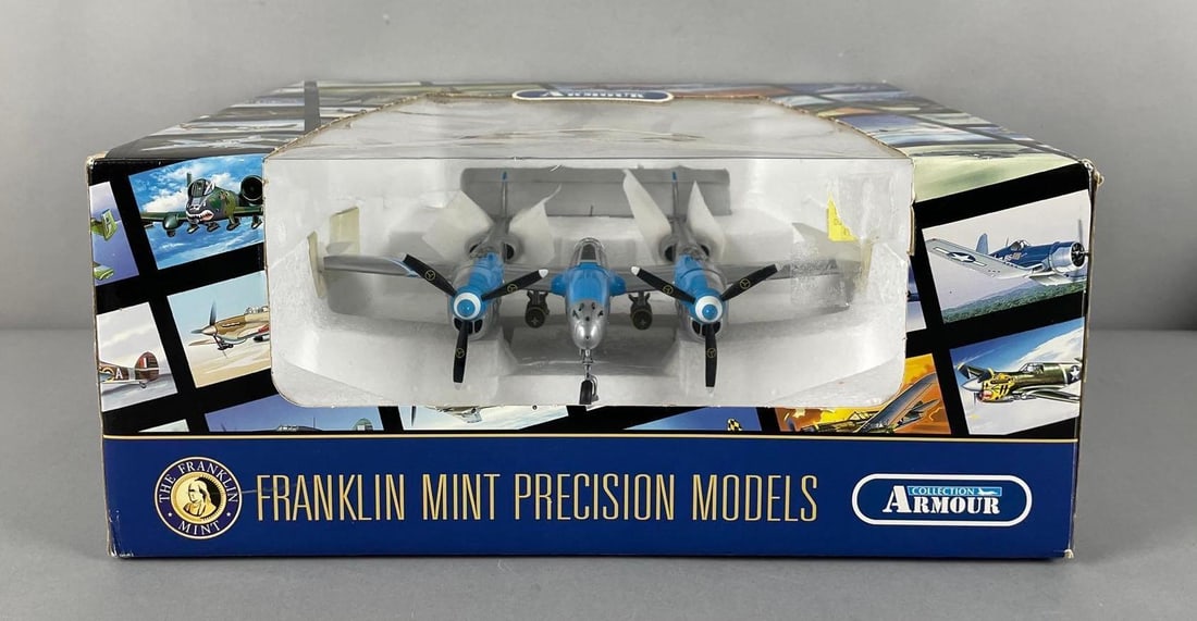 Franklin Mint Armour Collection P-38 Lightning Die-Cast Fighter Plane (1 of 3)