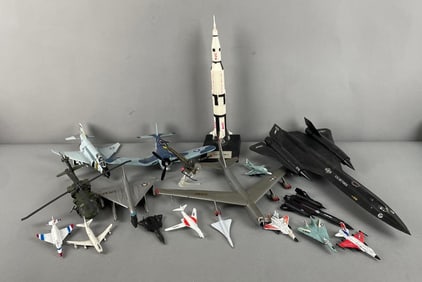 Group of Die-Cast Military Airplanes
