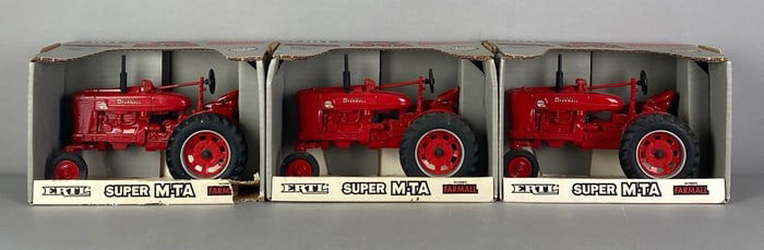 Group of 3 ERTL McCormick Super M-TA Tractors