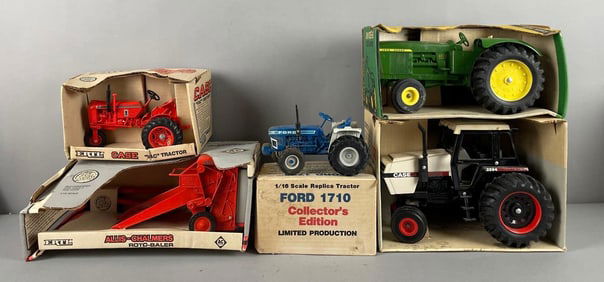 Group of Ertl Pressed Steel Tractors