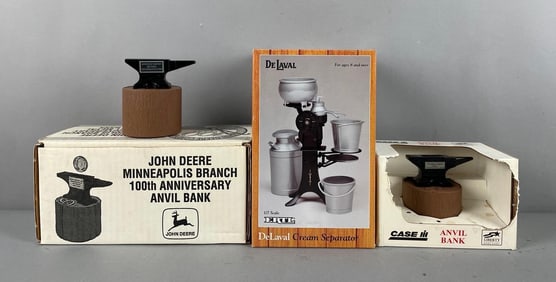 Group of 2 Die-Cast Anvil Banks and More