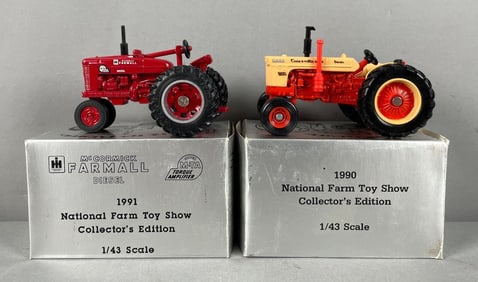 Group of 2 Ertl National Farm Toy Show Die-Cast Tractors