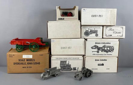 Group of Spec-Cast Pewter Tractors and More