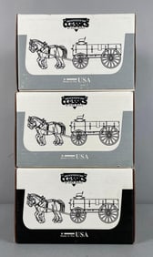 Group of Scale Models Custom Classics Horse Drawn Corn Wagons