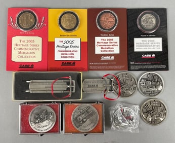 Group of Case Medallions and Christmas Ornaments