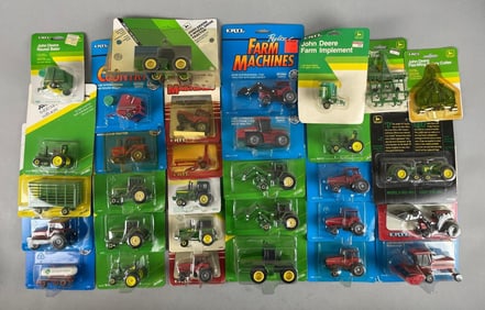Group of Ertl Die-Cast Farm Tractors