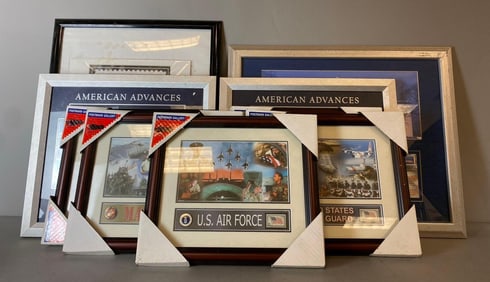 Group of 9 Military Frames and More