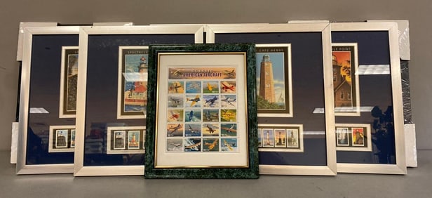 Group of 9 Assorted Stamps Frames and More