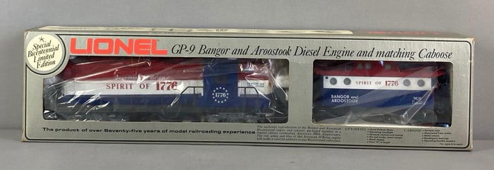 Lionel O Scale LE Spirit of 1776 GP-9 Bangor and Aroostook Engine with Tender