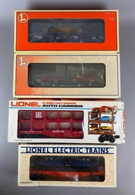Group of 4 Lionel O Scale Car Hauler Train Cars
