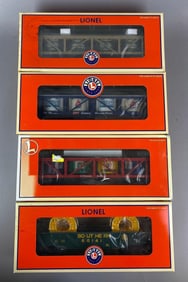 Group of 4 Lionel O Scale Vat Train Cars and More