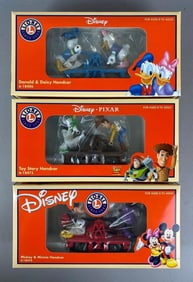 Group of 3 Lionel O Scale Disney HandCars