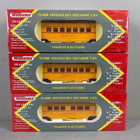 Group of 3 Williams Electric Trains O-27 Streamliners Cars