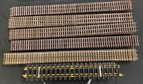 Group of Approximately 42 G Scale Straight Tracks