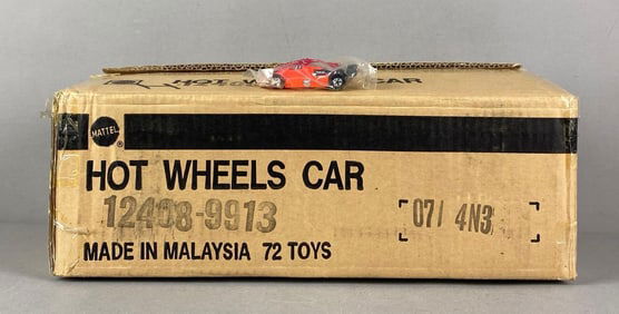 Box of 72 Mattel Hot Wheels Gulf Oil Turbo Streak