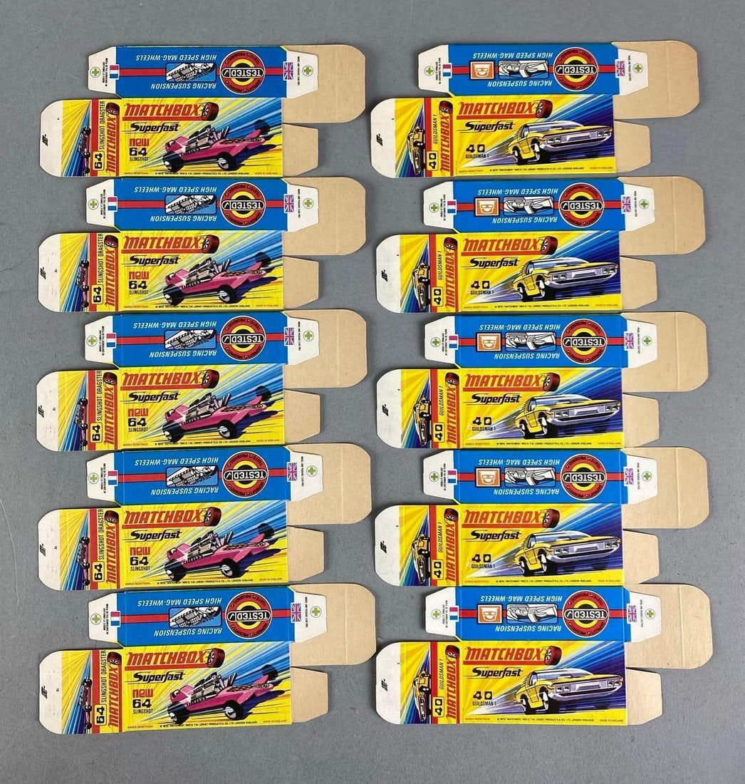 Group of 10 Matchbox H Type Boxes: Includes No. 64 and 40