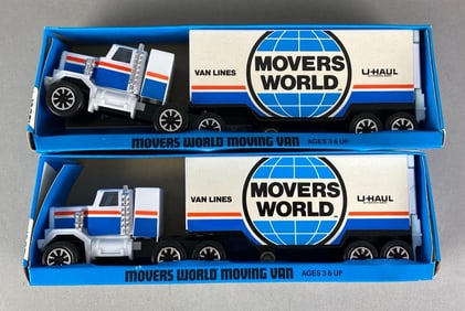 Group of 2 Mover World Die-Cast Moving Van