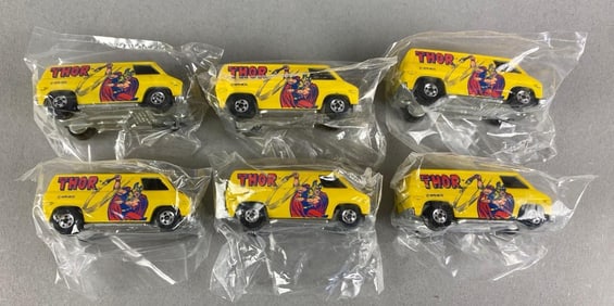 Group of 6 1974 Mattel Hot Wheels Thor Super Vans