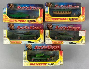 Group of 1970s Matchbox Battle Kings Military Vehicles