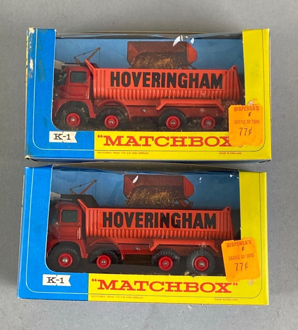 Group of 2 Matchbox K-1 Foden Tipper Truck: Die-cast, hoveringham