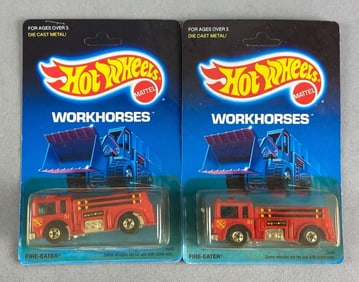Group of 2 1989 Mattel Hot Wheels Fire-Eaters