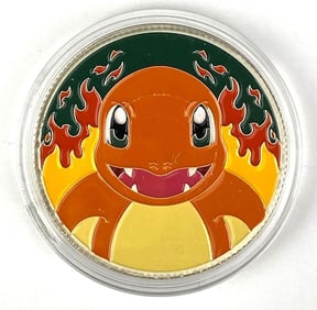 Colorized Pokemon Charmander 1 oz .999 Silver Round