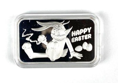 Pit Bullion Easter 5 oz .999 Fine Silver Ingot/ Bar