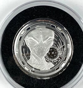 2022 Republic of Ghana 2 Cedis Ghana Alien 1/2 oz .999 Fine Silver Coin