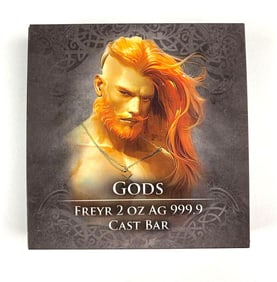 Germania Mint 2024 Gods Freyr 2 oz AG 999.9 Cast Bar