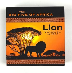 Royal Krakow Mint 2024 The Big Five of Africa Lion 2 oz AG 999.9 Cast Bar