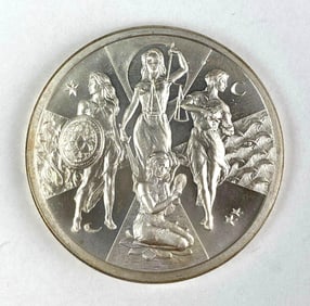 2020 Gold State Mint Silver Shield 1 oz .999 Fine Silver Round