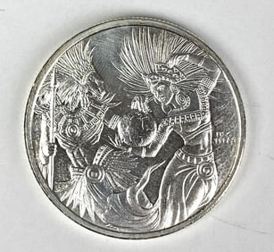 Aztec Yin Yang 1 oz .999 Fine Silver Round