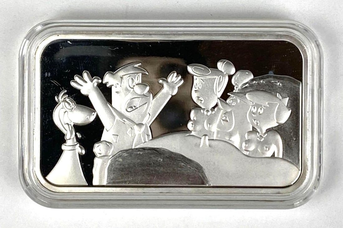 Black Market Bullion BedRockN 1 oz .999 Fine Silver Ingot/ Bar: 150 proof max. Includes COA