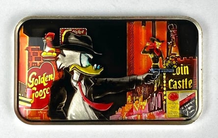 All Chips Silver and Enamels Colorized Mafioso 1 oz .999 Fine Silver Ingot/ Bar