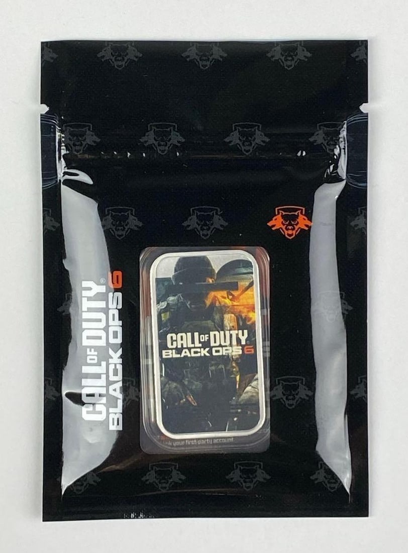 Activision Call of Duty Black Ops 6 1 oz .999 Fine Silver Ingot/ Bar (1 of 2)