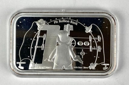 Pit Bullion Heists Armored Truck 1 oz .999 Fine Silver Ingot/ Bar