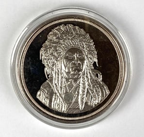 Running Antelope $50 The Silver Chief 5 oz .999 Fine Silver .999 Fine Silver Round