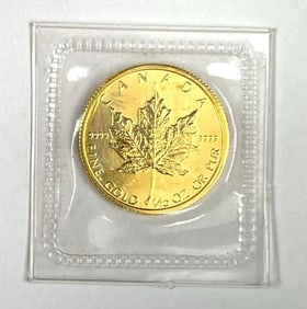 1983 Canadian 1/10th oz .999 Fine Gold 5 Dollar Maple Leaf