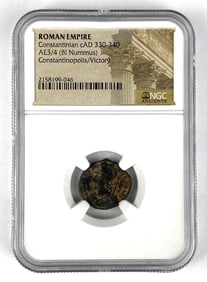 cAD 330-340 Roman Empire Constantinian AE3/4 BI Nummus NGC Ancients