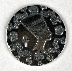 Monarch Precious Metals Egyptian Queen Nefertiti 1/10th oz .999 Fine Silver Round