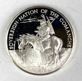 1973 Sovereign Nation of the Choctaw Tribe oz .999 Fine Silver Round