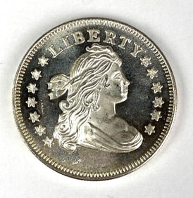 Draped Bust Design 1 oz .999 Fine Silver Round