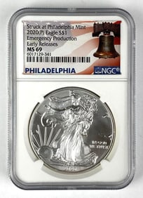 2020P US $1 American Silver Eagle NGC Graded MS69