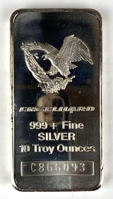Engelhard 10 oz .999 Fine Silver Ingot/ Bar