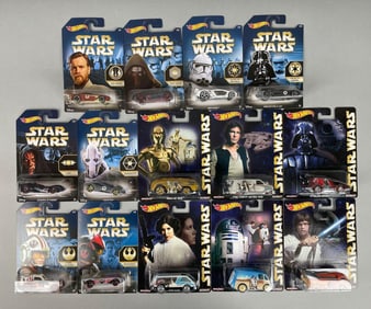 Group of Hot Wheels Star Wars Die-Cast Vehicles