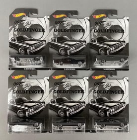 Group of Hot Wheels 007 Goldfinger Die-Cast Cars
